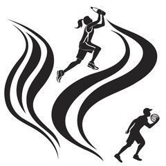 Dynamic volleyball players