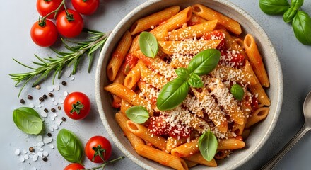 Italian Penne Pasta in Tomato Sauce