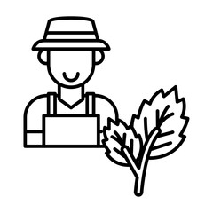 Fototapeta premium Farmer avatar icon