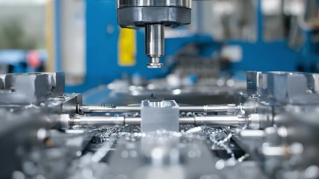 Hydrostatic extrusion process captured medium shot highlighting scalable equipment adjustments for diverse metal profiles under controlled fluid pressure.