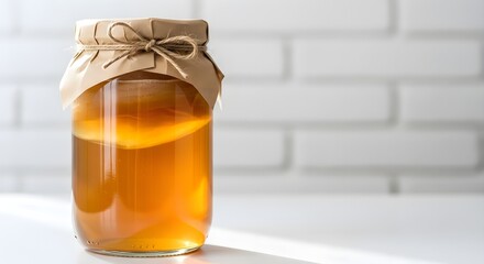 Homemade Fermented Kombucha Tea