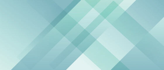 Obraz premium Abstract Mint Teal Geometric Overlapping Squares Seamless Pattern Background - Modern Gradient Layer Vector Texture, mint abstract background