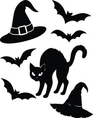 set of halloween elements