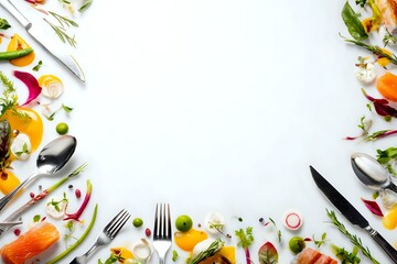 Gourmet Dining: Cropped Delights in Negative Space