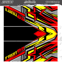 Racing decals and number set