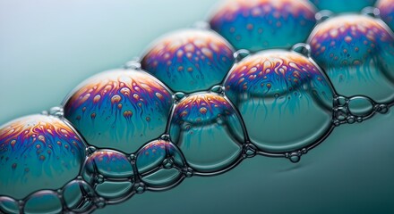 Iridescent Soap Bubbles Light Refraction