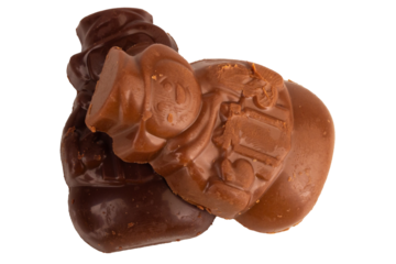 Chocolate Snowman isolated on white background