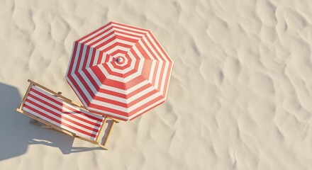 Summer Vacation Beach Top View Concept