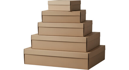 Stack of Cardboard Boxes in Graduated Sizes packaging