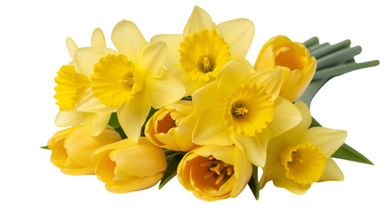 Yellow Daffodils and Tulips Bouquet flowers
