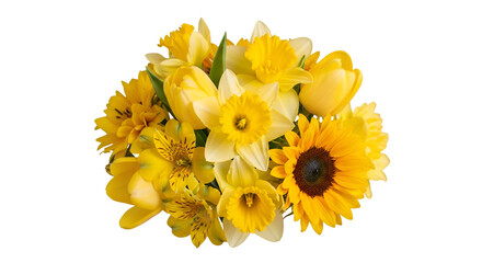 Yellow Spring Flower Bouquet on Black Background jbzm2qtm4atohnmytudm3ktlwgtn00cnlfdmtyd