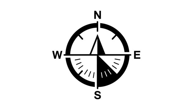 vector illustration of a compass