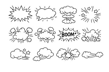 Comic Book Sound Effect Explosions and Speech Bubbles © Andrei