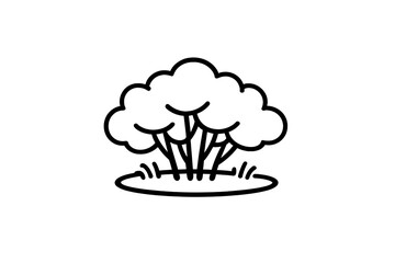 Stylized cartoon explosion icon on golden background © Andrei