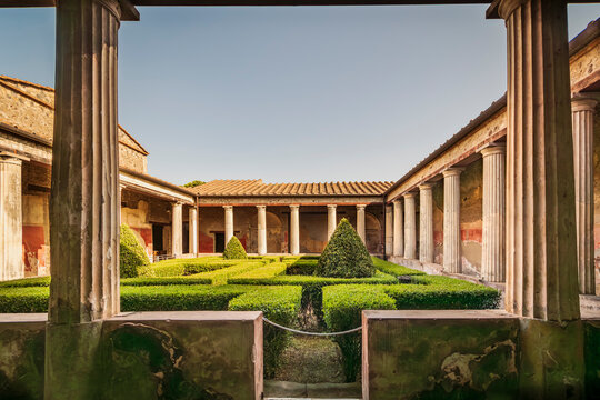 Italy, Campania, Pompeii archeological site. Villas and Houses, the "Domus".