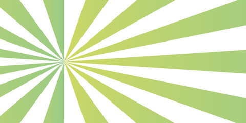 Abstract background with rays. Sun ray vector background radial sunrise or sunset light retro design. Vintage green gradient sunrays illustration swirl grunge backdrop line spiral wallpaper.