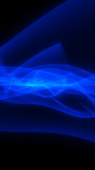 Obraz premium Abstract flowing background of smooth blue light waves and gradients, symbolizing energy, fluidity, and technology