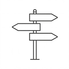 Directional signs on a post pointing different ways