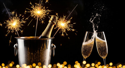 A celebratory image depicting a New Year Eve or other festive occasion