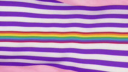 Rainbow Ribbon Striped Background