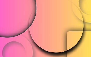 Abstract colorful vector background featuring artistic circles and orange wave curves creates a light textured wallpaper design