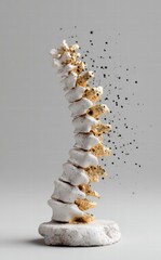 Osteoporosis concept illustrating bone density loss and skeletal fragility.