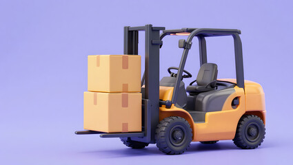 Toy forklift with stacked block crates