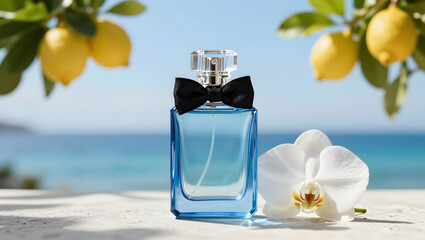 A Bottle of Fragrance by the Ocean