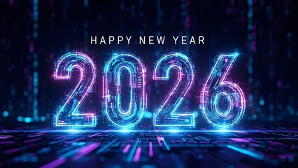 Futuristic New Year 2026 Celebration