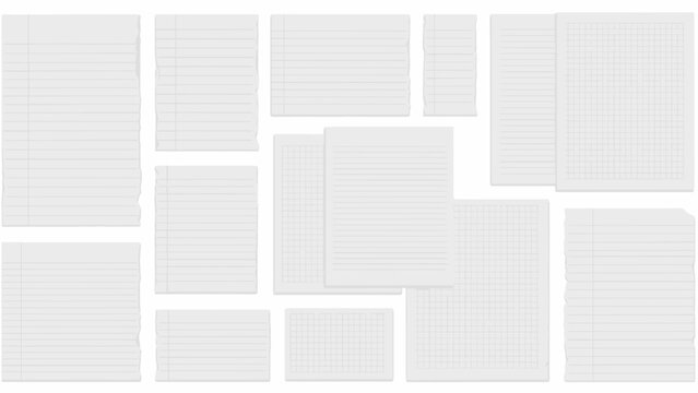 Variety of Blank Paper Sheets and Pads for Writing, Drawing, and Sketching
