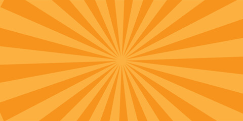 orange sun rays background design template