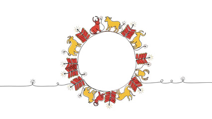 christmas reindeer wreath, holiday decoration © Ahmad