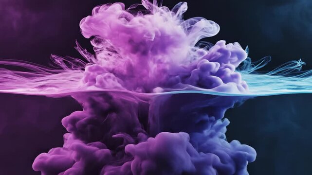 Vibrant, shifting fluid dynamics simulation featuring ethereal magenta and cyan gas flowing across an abstract boundary horizon visual, featuring, design