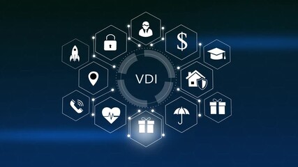 Advanced VDI Visual Display Interface Technology for Modern Digital Screens, Professional Video Systems, User Interface Design and High Resolution Data Visualization - Powered by Adobe