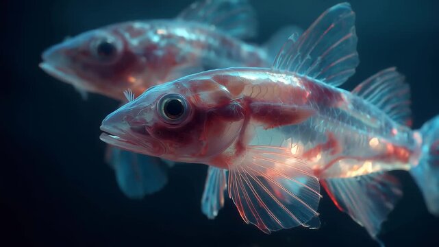A school of tiny silver fish shifts direction at once in clear sunlit water.