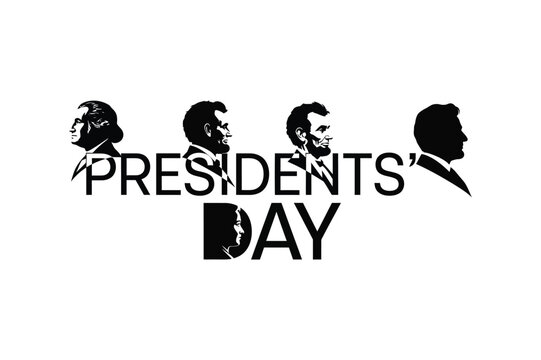 Presidents day celebration with iconic american leaders