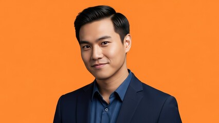 Confident Asian man in suit portrait