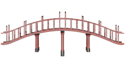 Japanese Wooden Bridge Traditional Architecture Landscape