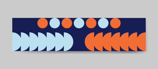 Abstract Geometric LinkedIn Banner Background with Modern Shapes