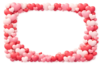 Colorful heart frame border