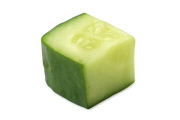 Fresh green cucumber cube diced for healthy eating