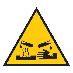Hazard symbol dangerous goods warning sign caution triangle symbol vector Art