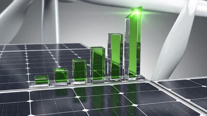 Increase in electricity prices on the world market. Green energy in full development.Investment finance chart,stock market business and exchange financial growth graph - Powered by Adobe
