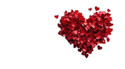 A heart made of red hearts