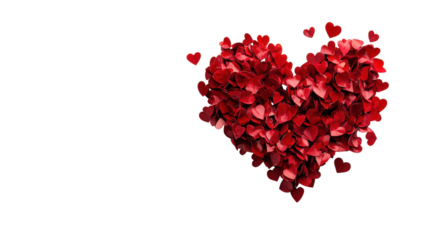 A heart made of red hearts