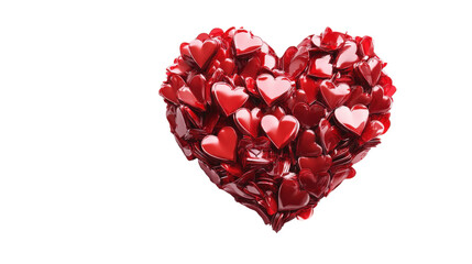 A heart made of many red hearts