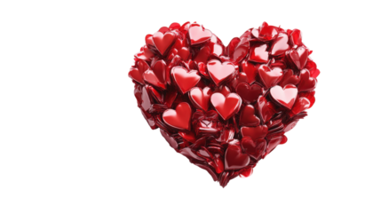 A heart made of many red hearts