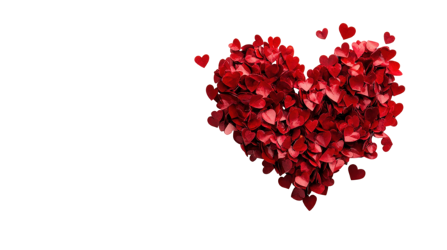 A heart made of red hearts - Powered by Adobe