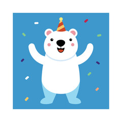 polar bear with a gift