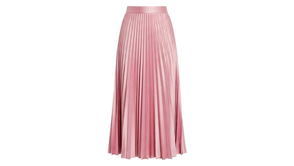 Elegant Pink Pleated Maxi Skirt for Women.